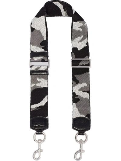 Marc Jacobs The Camo Webbing Shoulder Strap In Gray/black