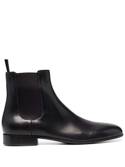 Gianvito Rossi Ankle-length Leather Chelsea Boots In Black