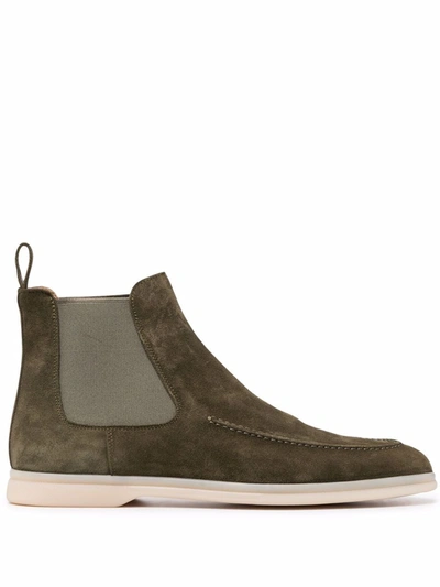 Scarosso Eugenio Boots In Green Suede