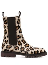 Scarosso Nick Wooster Leopard Boots In Nude