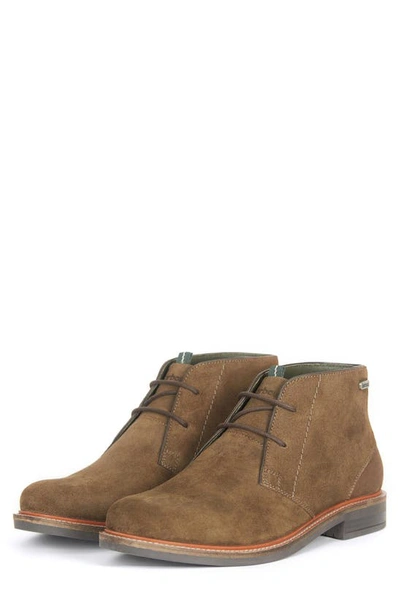 Barbour Readhead Chukka Boot Olive In Fawn Suede