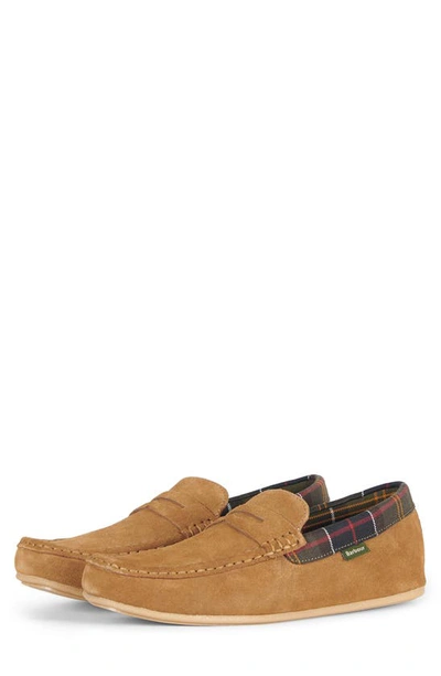 Barbour Porterfield Slipper In Dk Sand