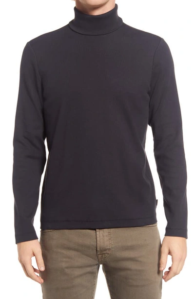 Ag Canon Cotton Turtleneck In Deep Navy