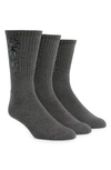 Oakley 3-pack B1b 2.0 Water Repellent Crew Socks In New Athletic Grey