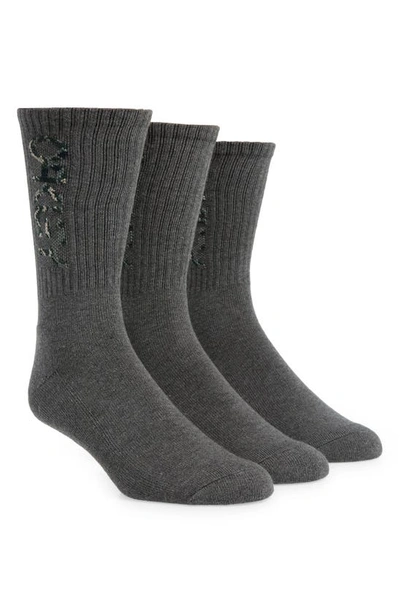 Oakley 3-pack B1b 2.0 Water Repellent Crew Socks In New Athletic Grey