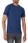 Swet Tailor Cotton Stretch Crewneck T-shirt In Admiral Blue