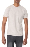 Swet Tailor Cotton Stretch Crewneck T-shirt In Heather Grey
