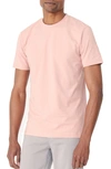 Swet Tailor Cotton Stretch Crewneck T-shirt In Pearl Blush