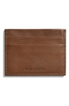 Shinola Five Pocket Heritage Rfid Card Case In Whiskey