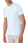 Swet Tailor Cotton Stretch Crewneck T-shirt In Light Blue