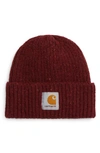 Carhartt Anglistic Wool & Cotton Cuff Beanie In Speckled Wine