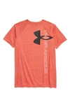 Under Armour Kids' Tech Split Logo Graphic Tee In Dark Orange