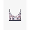 THE UPSIDE CAPRI FLORAL-PRINT STRETCH-JERSEY BRALETTE