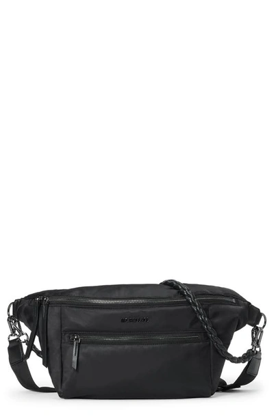 Mz Wallace Bowery Transit Nylon Sling Backpack In Black