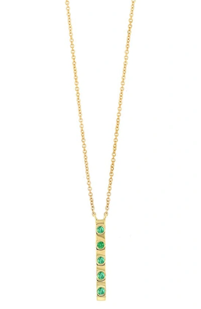 Bony Levy El Mar Emerald Pendant Necklace In 18k Yellow Gold