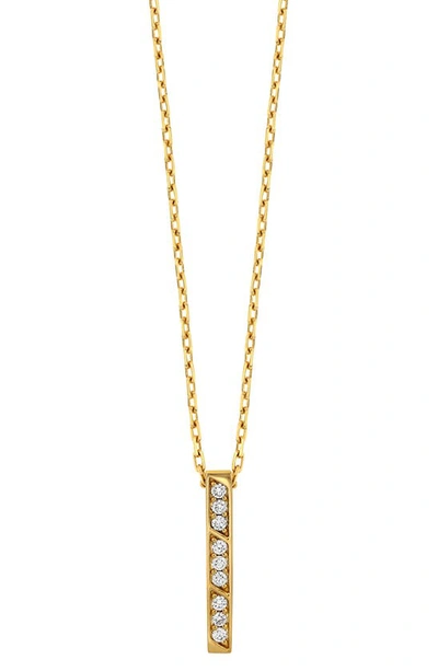 Bony Levy Varda Diamond Bar Pendant Necklace In 18k Yellow Gold