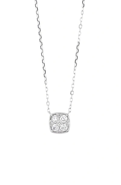 Bony Levy Gatsby 18k Gold Diamond Square Cluster Pendant Necklace In 18k White Gold