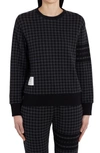 Thom Browne 4-bar Check Jacquard Cotton Sweatshirt In Schwarz