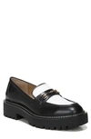 Sam Edelman Laurs Platform Loafer In Black/ Bright White