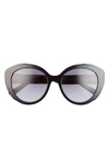 Prada 54mm Oval Sunglasses In Blue Light Violet