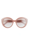 Prada 54mm Oval Sunglasses In Alabaster Pink Brown