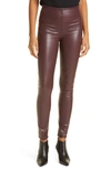 RAG & BONE NINA HIGH WAIST PULL ON FAUX LEATHER SKINNY PANTS,WCW20H7012LV