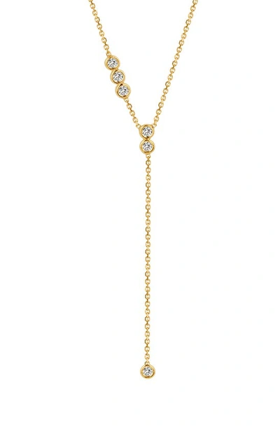 Kimai Subtle Lab Created Diamond Y-necklace In Yellow Gold