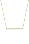 Zoë Chicco Diamond Baguette Bar Pendant Necklace In 14k Yellow Gold