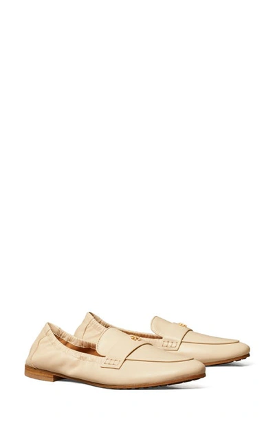 Tory Burch Ballet Nappa Leather Loafers In Beige