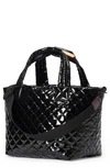Mz Wallace Deluxe Small Metro Tote In Black Lacquer