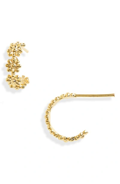 Estella Bartlett Daisy Chain Hoop Earrings In Gold