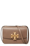 Tory Burch Eleanor Convertible Leather Shoulder Bag In Wild Mushroom