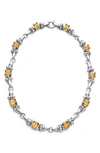 Lagos 18k Yellow Gold & Sterling Silver Glacier Citrine Collar Necklace, 16 In Silver/yellow