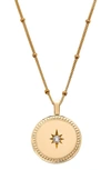 SETHI COUTURE CELESTE ROUND PENDANT,P1501-YG-01