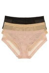 Natori Escape Girl Brief 3 Pack Panty In Rose