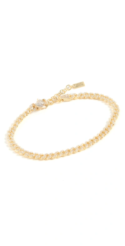 Adinas Jewels Baby Pav Cuban Link Bracelet In Gold