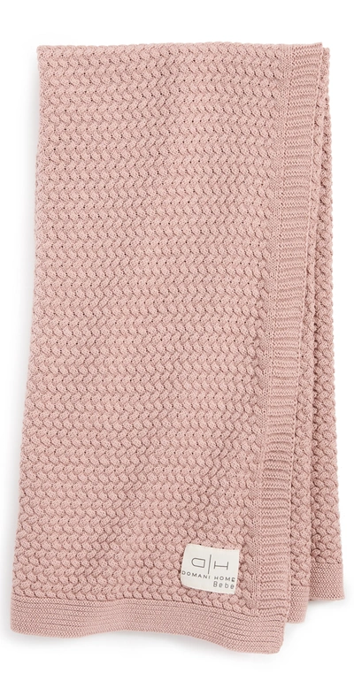 Shopbop Home Shopbop @home Domani Home Herringbone Baby Blanket In Pale Pink