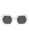 Isabel Marant Ely 61mm Hexagonal Sunglasses In Szjir Ivory