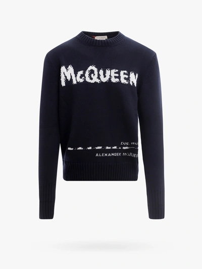 Alexander Mcqueen Sweater In Blue