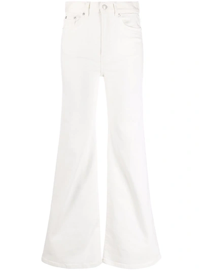 Jeanerica High-rise Flared-leg Jeans In White