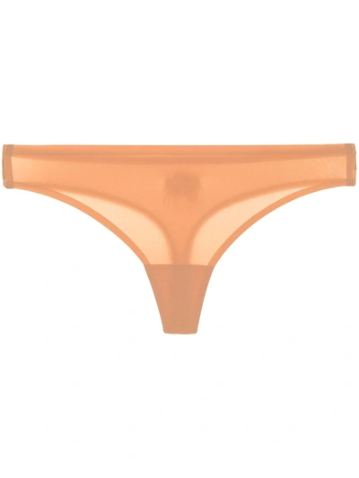 Chantelle C-soft Seamless Thong In Brown