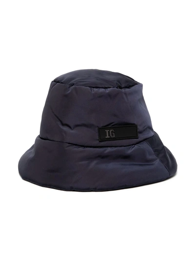 Il Gufo Kids' Logo-patch Bucket Hat In Black