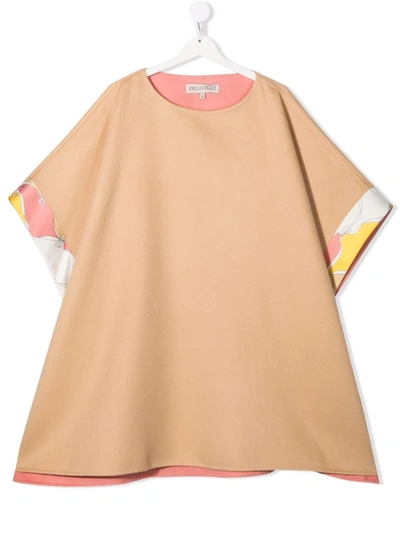 Emilio Pucci Junior Teen Patterned Knitted Coat In Neutrals