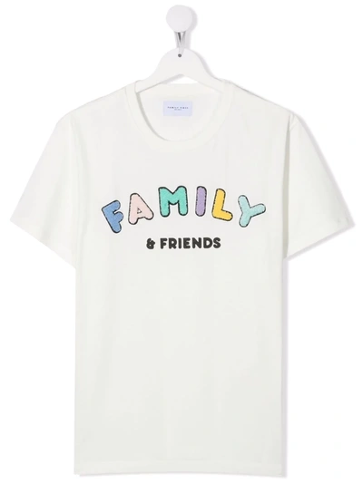 Family First Teen Logo Print T-shirt In White