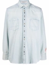 GOLDEN GOOSE GOLDEN COLLECTION BLEACHED DENIM SHIRT