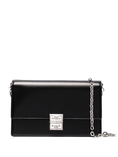 Givenchy 4g Plaque Crossbody Bag In Black