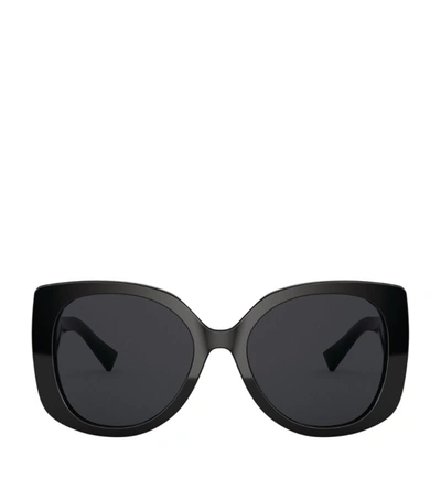 Versace Rectangular Medusa Sunglasses In Black