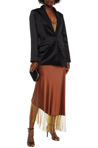 Amanda Wakeley Silk-satin Crepe Tuxedo Jacket In Black