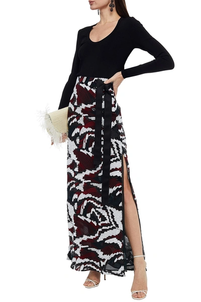 Amanda Wakeley Belted Embellished Tulle Maxi Skirt In Multi