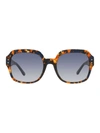 Tory Burch 56mm Square Sunglasses In Blue